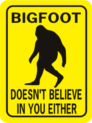 Bigfoot Doesn't Believe In You Either Rectangle