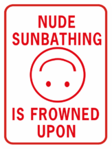 Nude Sunbathing Is Frowned Upon Rectangle