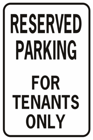 Reserved Parking For Tenants Only