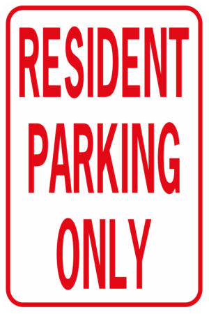 Resident Parking Only No Arrow No Words