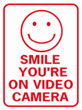 Smile You're On Video Camera W Happy Face