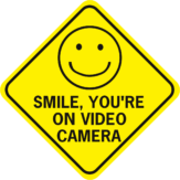 Smile You're On Video Camera W Happy Face Diamond