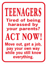 Teenagers Tired Of Being Harassed By Your Parents