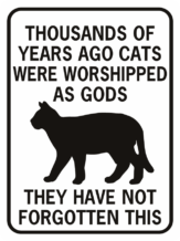 thousands of years ago cats were worshipped rectangle