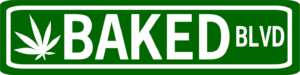 Baked Boulevard Pot Street sign