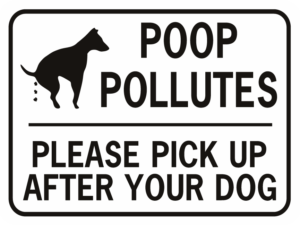 Poop Pollutes Please Pick Up After Your Dog Rectangle
