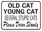 Cat Xing Funny Aluminum Cat Sign