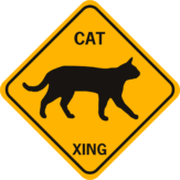 Cat Xing Funny Aluminum Cat Sign