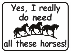 Horse Yes I Really Do Need all these Horses funny aluminum sign