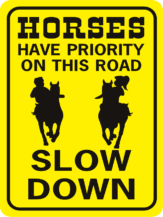Horses Have Priority On This Road 2 kids