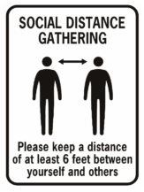 Social Distance Gathering 6 Feet Apart