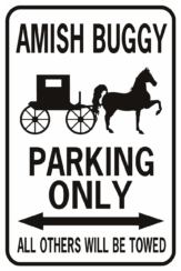 amish buggy parking black