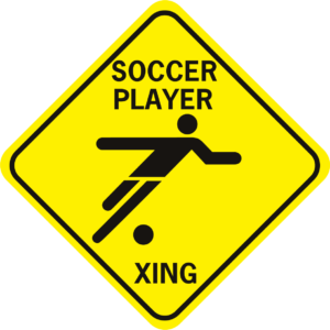 Soccer Player Xing boy stencil