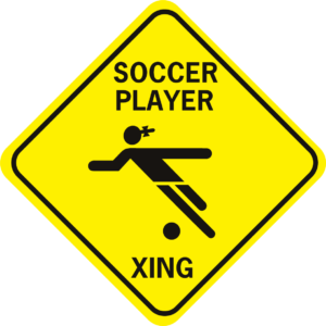 Soccer Player xing girl stencil