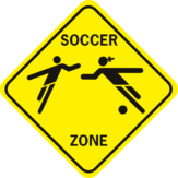 Soccer Zone boy and girl stencil