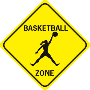 basketball zone lay in girl
