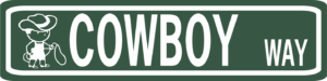 cowboy way street sign