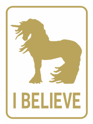 unicorn I Believe! gold wt
