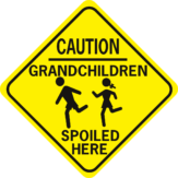 Caution Grandchildren at Play diamond