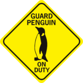 penguin guard penguin on duty