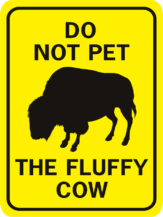 Buffalo Do Not Pet the Fluffy Cow