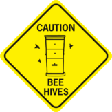 Bee Caution Bee Hives diamond