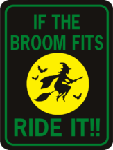 witch if the broom fits 3 color halloween